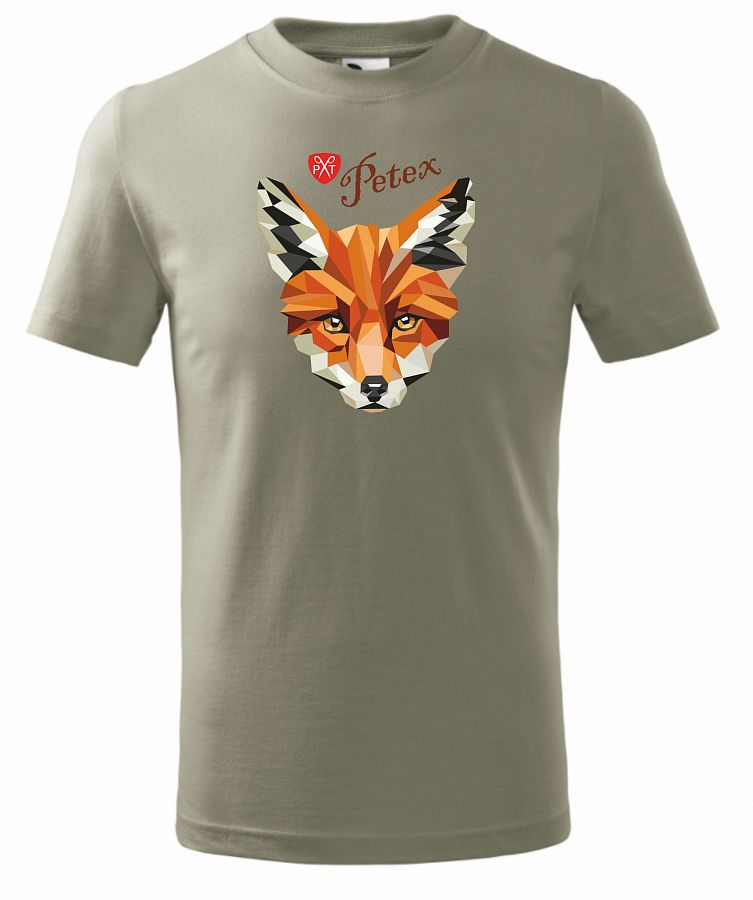 Dětské tričko myslivecké s liškou PXT CREATIVE 138 světlá khaki